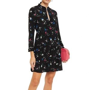 NWT MAJE RILITA TIERED FLORAL PRINT CREPE DRESS IN SIZE 3 (size large)